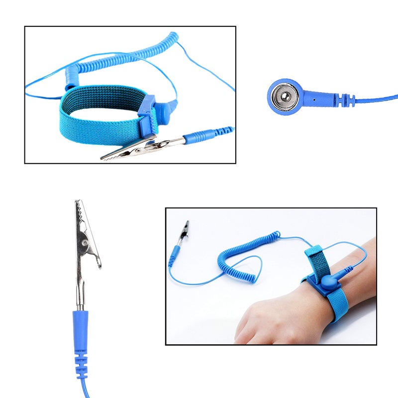Kare Kind (3-Pack Anti-Static Wrist Straps - Reusable - Equipped with Grounding Wire and Alligator Clip - Adjustable Straps, Extra Long Coiled Cord - For Sensitive Electronics, PC and Phone Repairs - Image 5